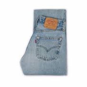 (Slightly worn) light denim straight fit Levi jeans